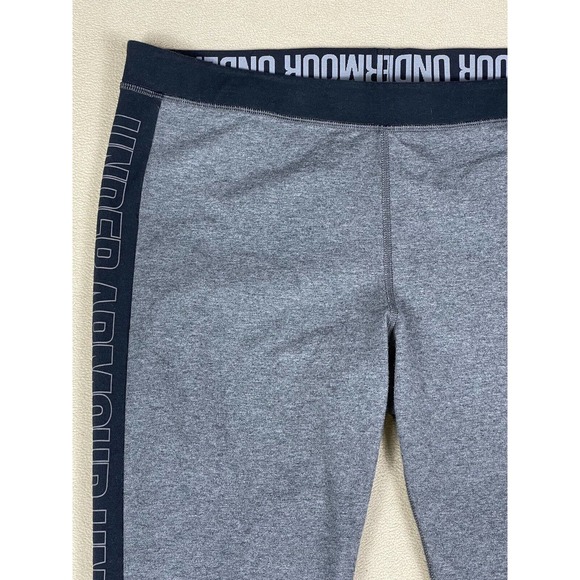 Under Armour Favorite Split Word Mark Leggings Womens XL Elastic Waist Gray - Picture 2 of 10